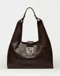 Bolso Signature en cuero gamuza anaconda
