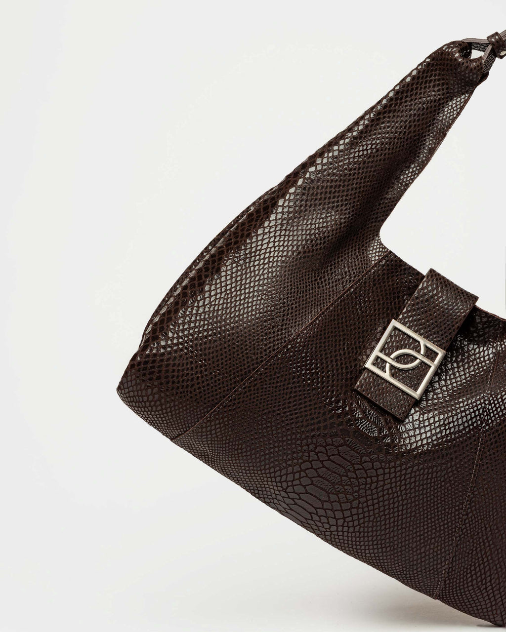 Bolso Signature en cuero gamuza anaconda