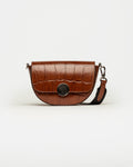 Bandolera The Circle en cuero croco
