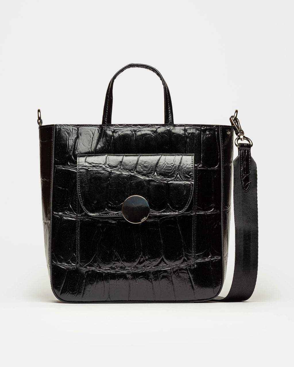 Shopper The Circle en cuero grabado big croco