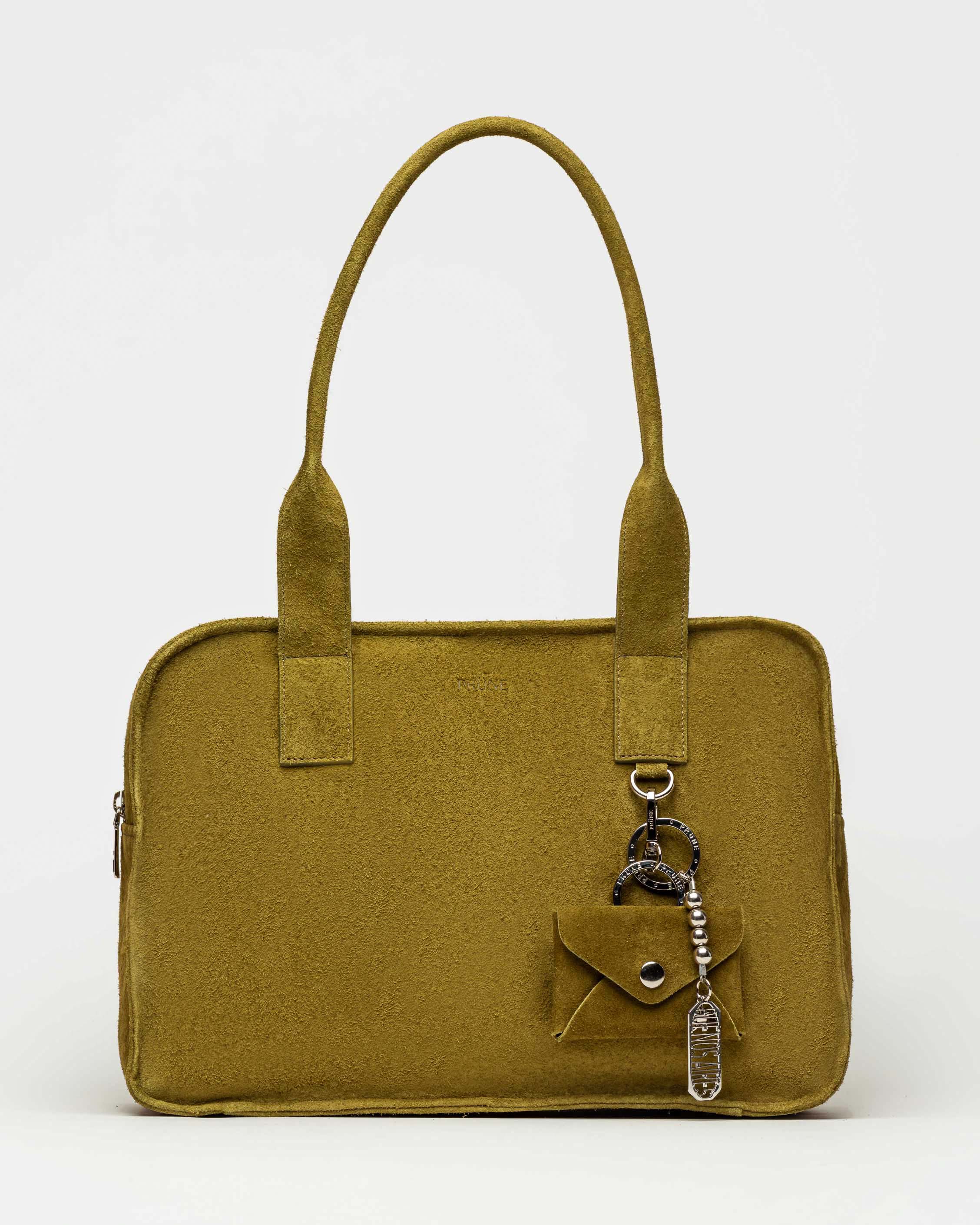 Bolso Capri en cuero gamuza