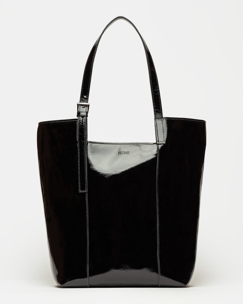 Shopper The Icon en cuero charol arrugado