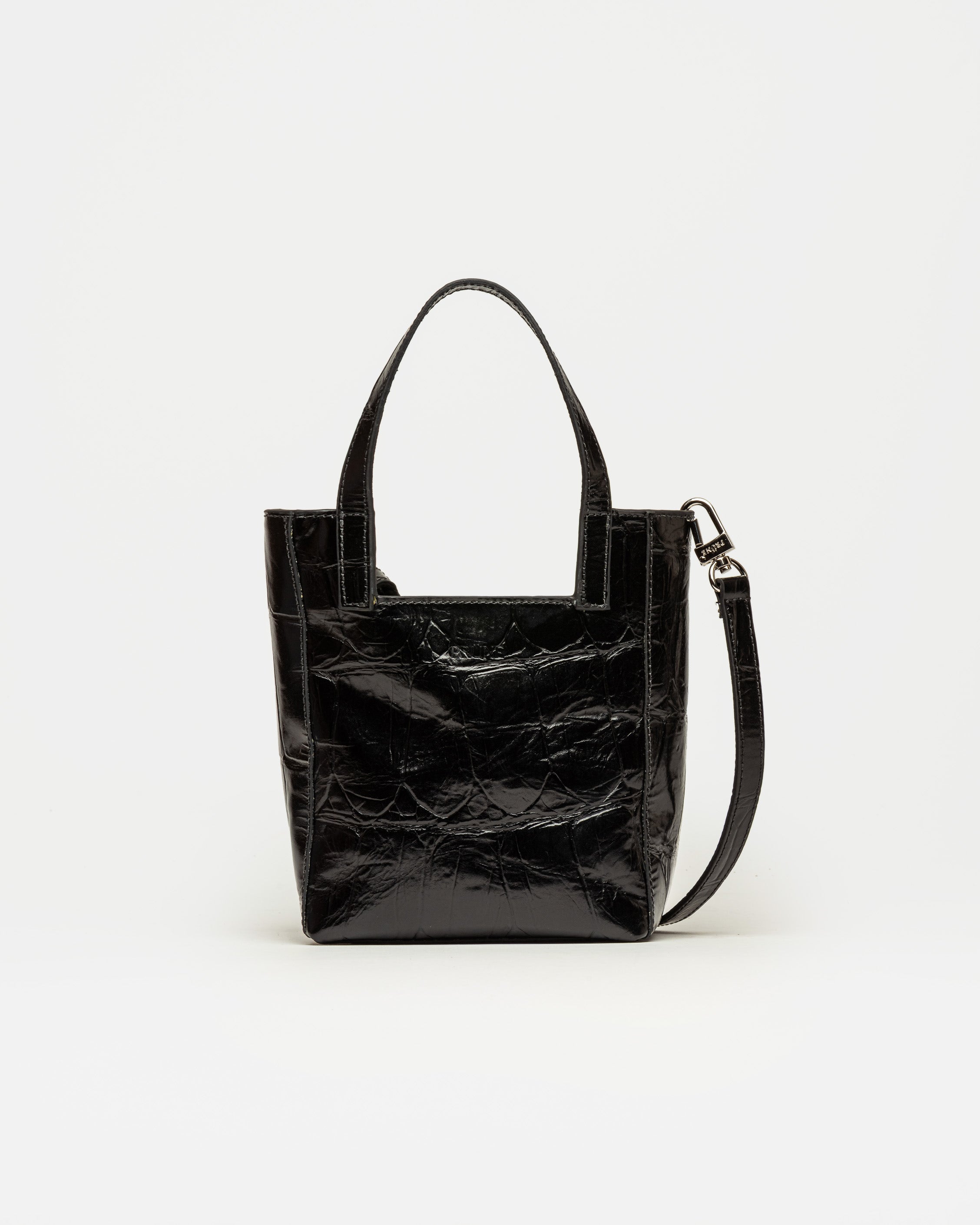 Mini Bag The Icon en cuero grabado big croco