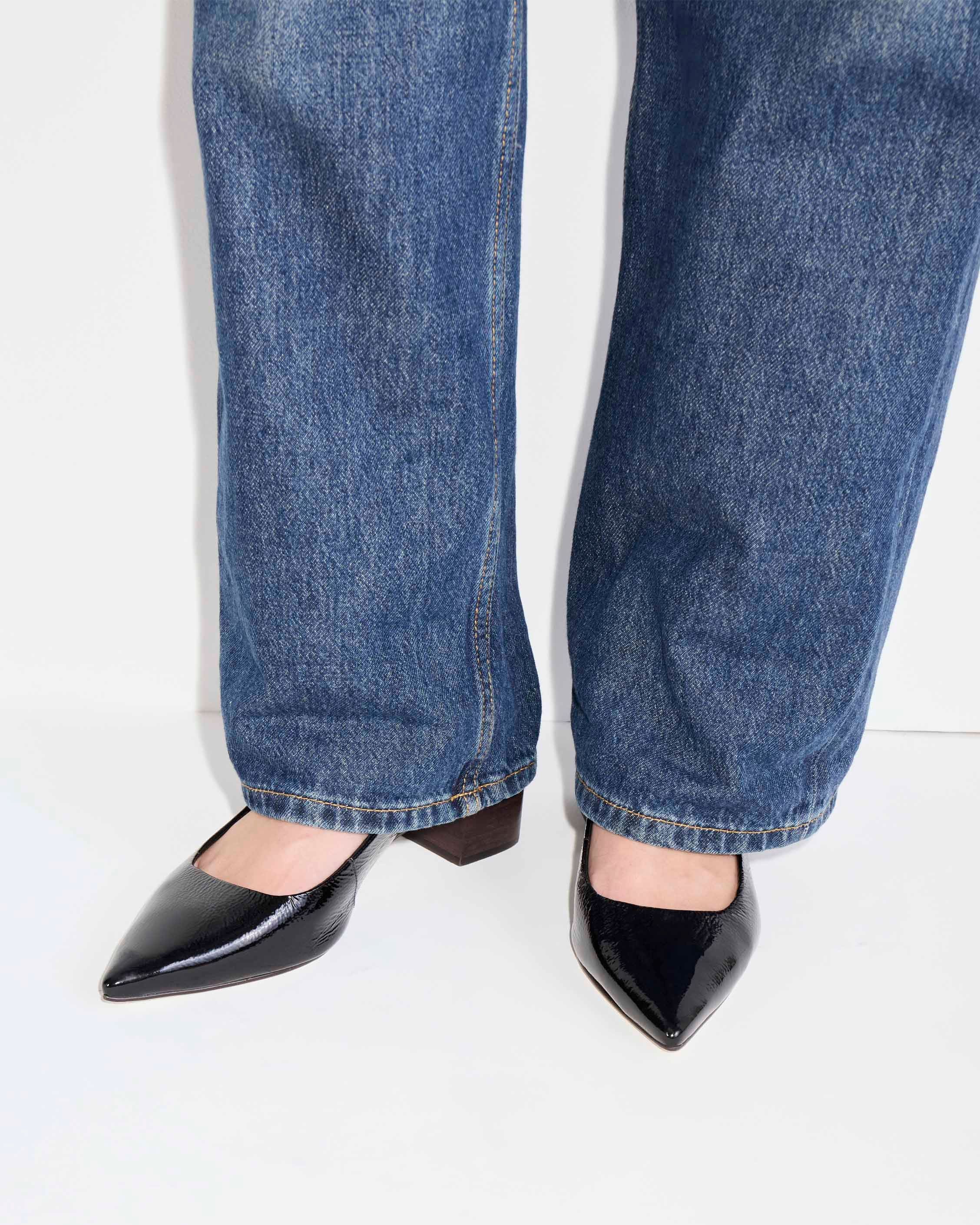Stiletto Marga en cuero gloss