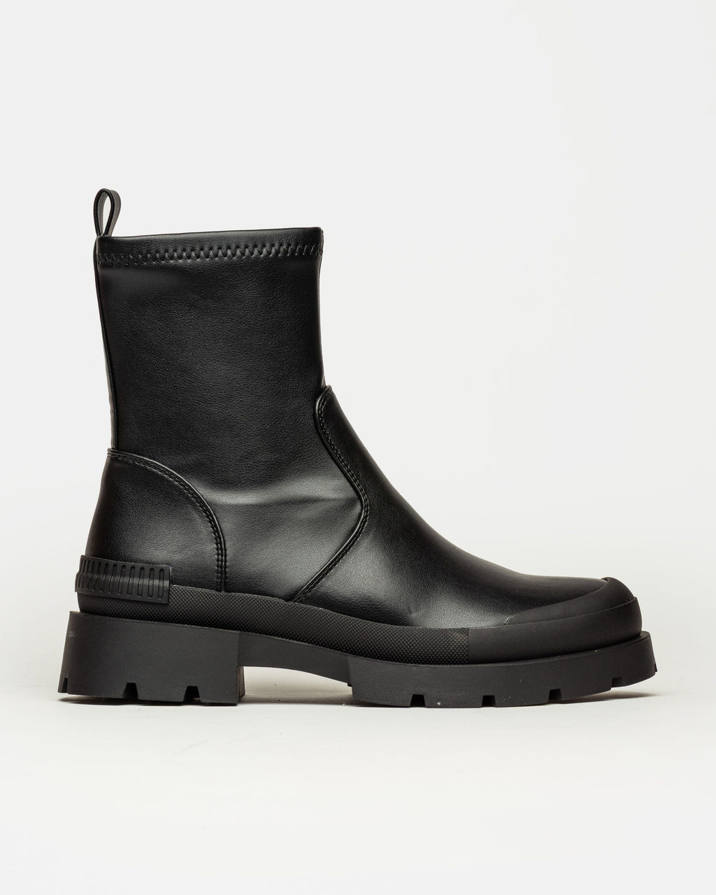 Bota caña media Kim en efecto cuero