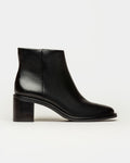 Bota caña baja Simone en cuero liso