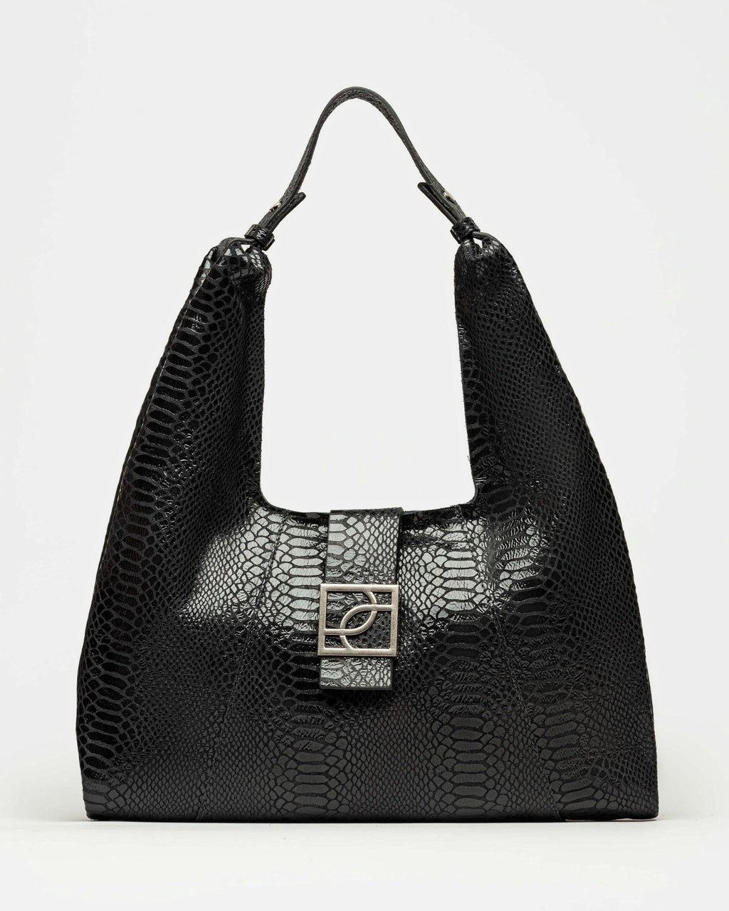 Bolso Signature en cuero gamuza anaconda