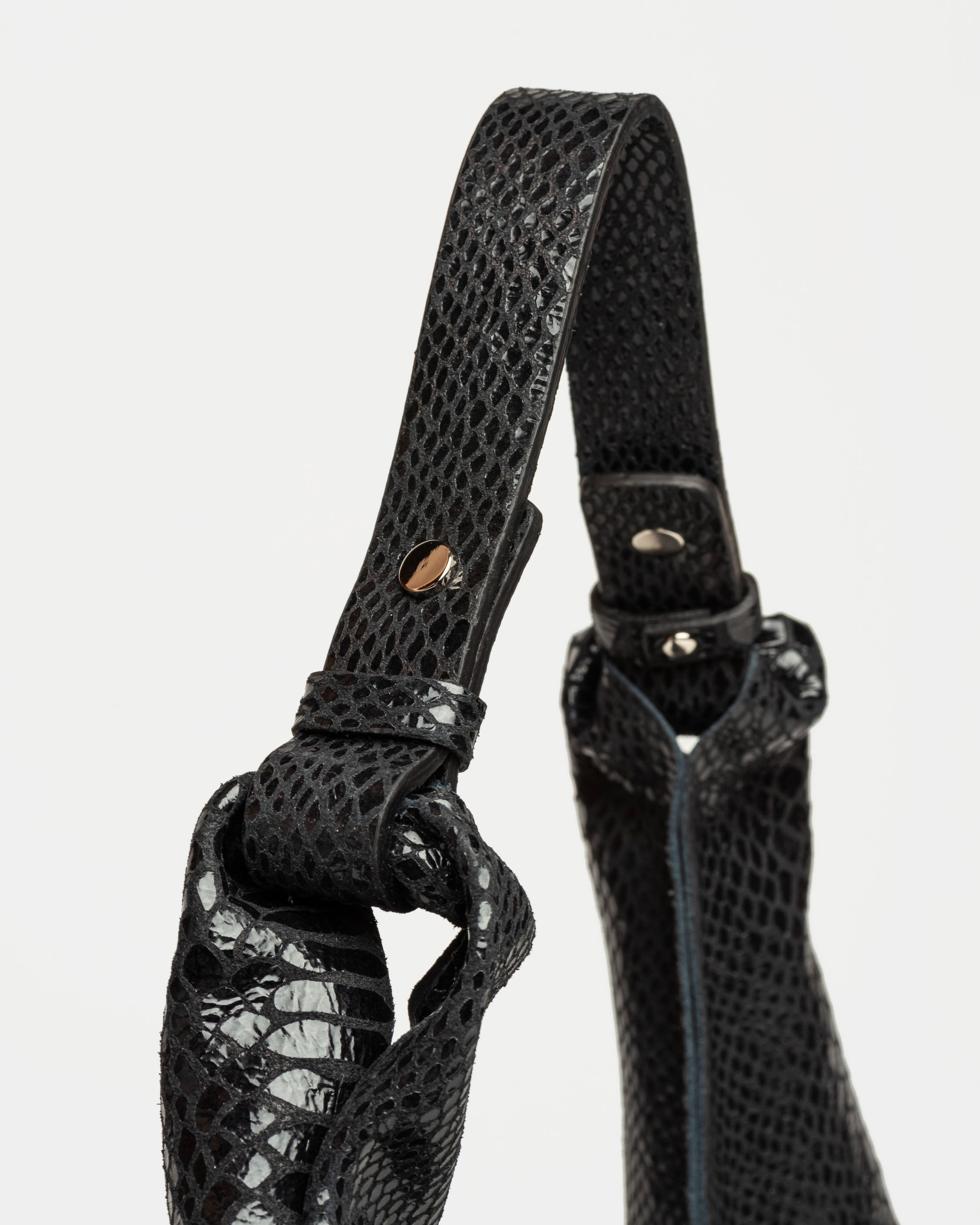 Bolso Signature en cuero gamuza anaconda