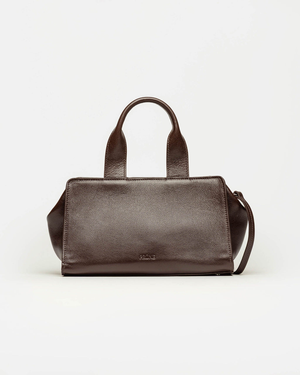 Cartera de mano Mila en cuero liso