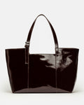 Bolso The Icon en cuero charol arrugado