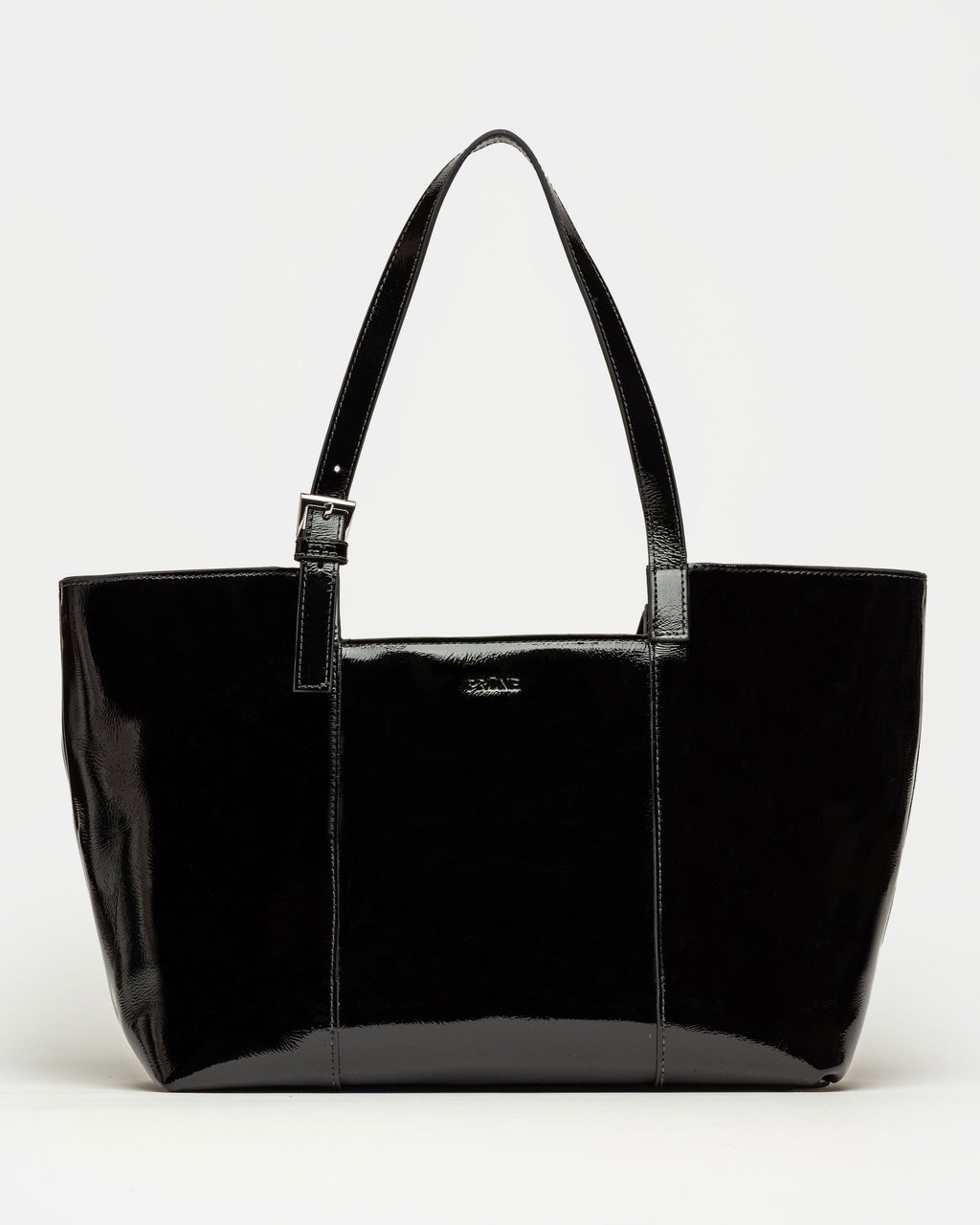 Bolso The Icon en cuero charol arrugado