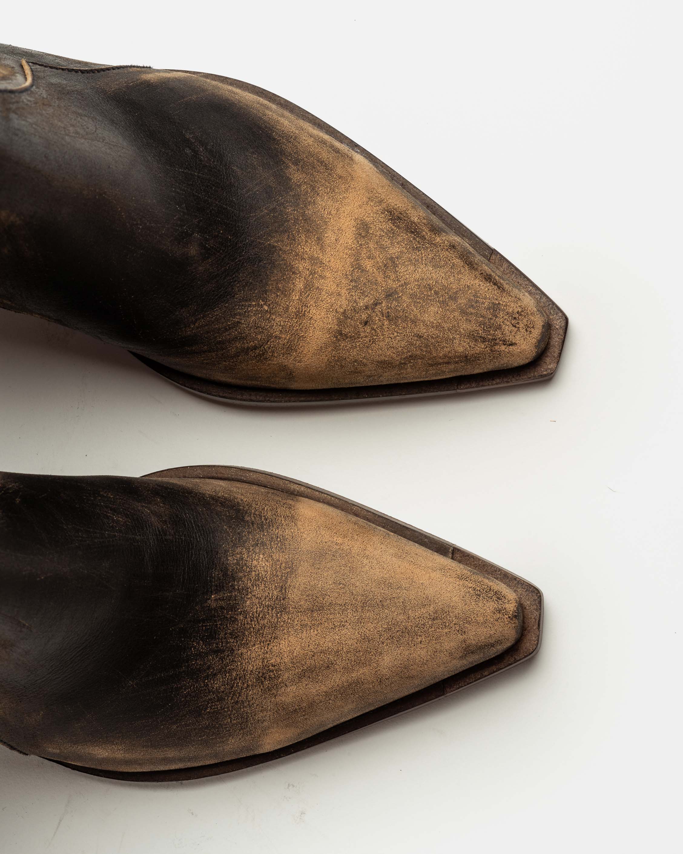 Bota caña baja Cash en cuero vintage