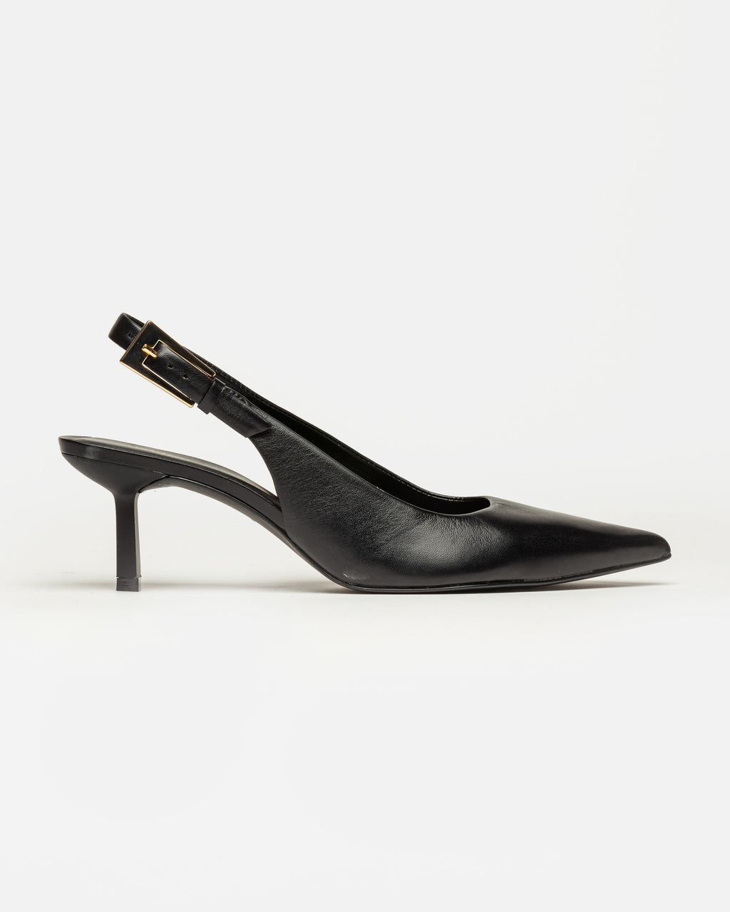 Stiletto Naomi en cuero liso