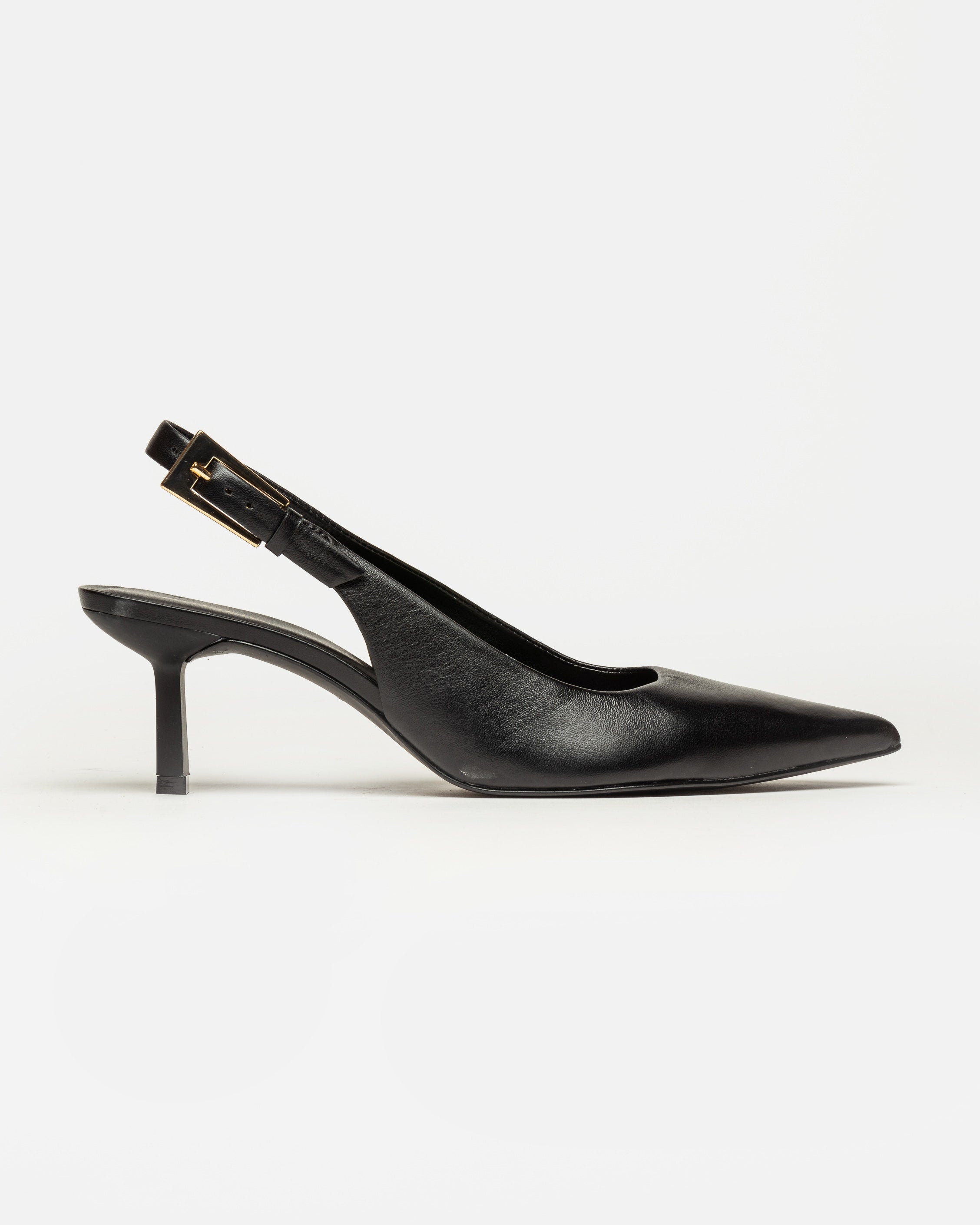Stiletto Naomi en cuero liso